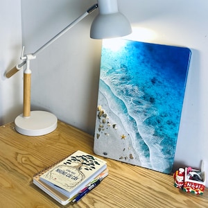 3D Ocean Resin Wall Art: Handmade Coastal Beach Decor